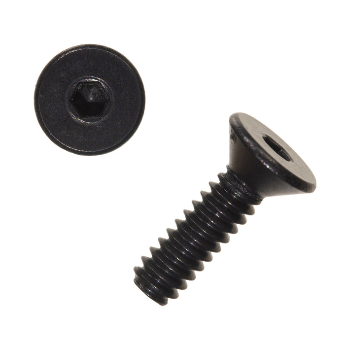 WORC WRC-440-14-F-A 	4-40 x 1/4 Flat Head Socket Screws Aluminum 7075 T6 - Black (8 qty)