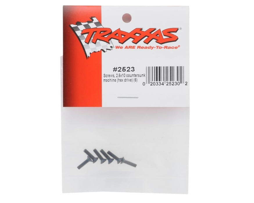 Traxxas TRA2523 Screws, 2.5x10mm countersunk machine (hex drive) (