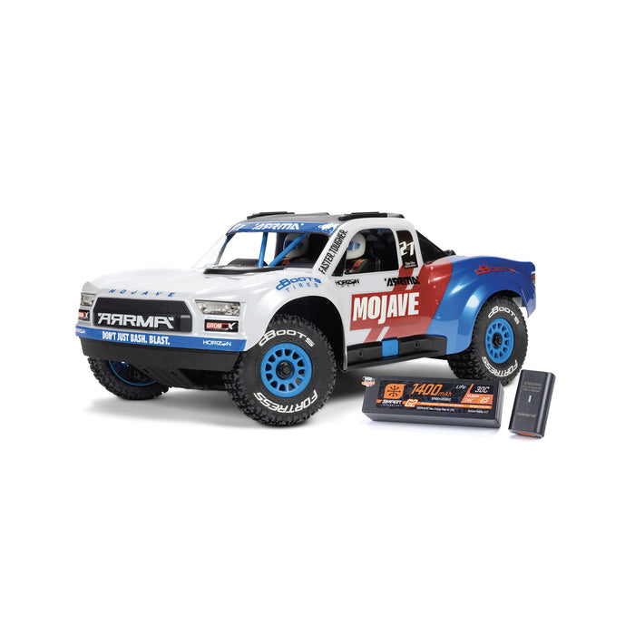 ARRMA ARA2304ST2 MOJAVE GROM BLX 223S Brushless 4X4 Small Scale Desert Truck RTR Battery & Charger White Blue Red