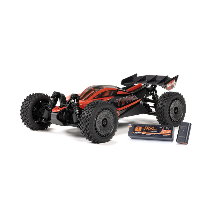 ARRMA ARA2306ST1 TYPHON GROM BLX 223S Brushless 4X4 Small Scale Buggy RTR with Battery & Charger, Red