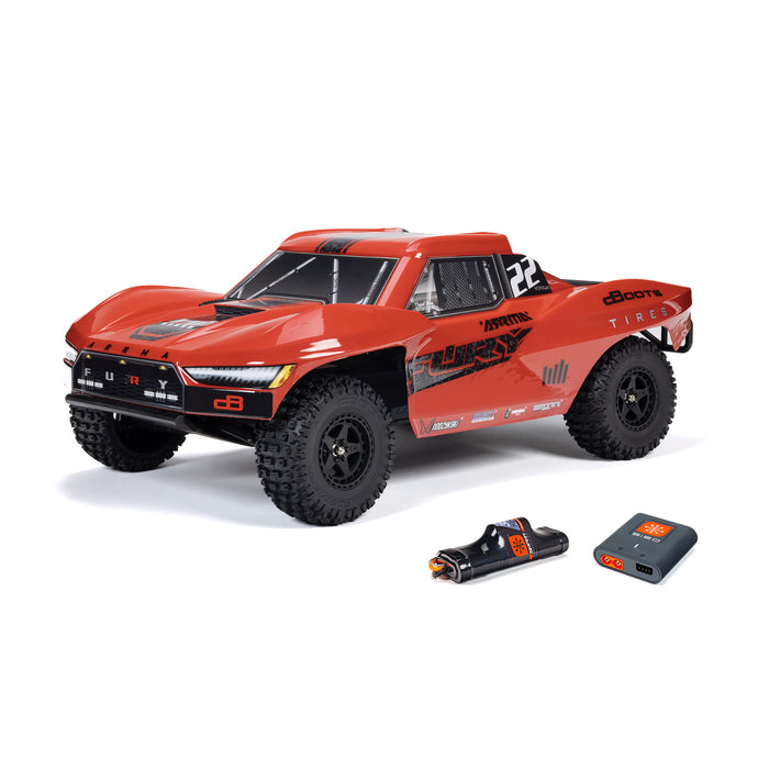 ARRMA ARA3221ST1 1/10 FURY 2wd SHORT COURSE TRUCK RTR WITH SMART BATTERY & CHARGER, RED