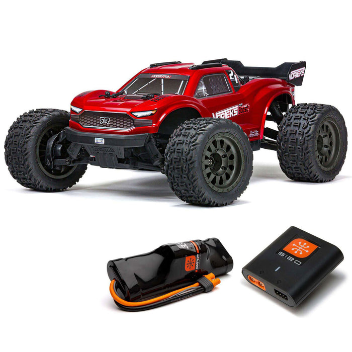 USED/SCRATCH & DENT ARRMA ARA4105SV4T1 VORTEKS BOOST Mega 1/10 2WD RED BATTERY AND CHARGER INCLUDED