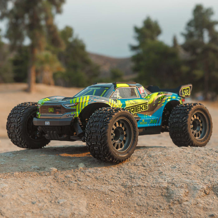 ARRMA ARA4305V4T2 1/10 VORTEKS 223S DSC 4X4 RTR Brushless Stadium Truck, Teal Yellow