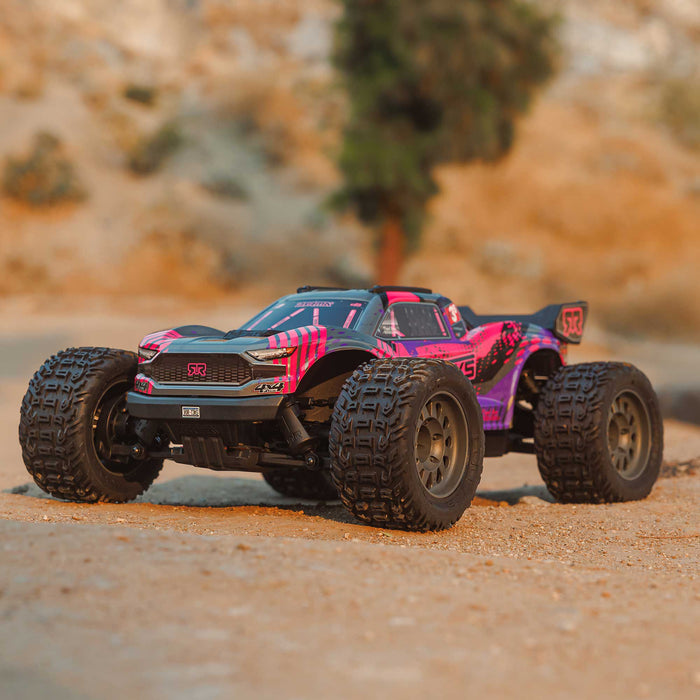 ARRMA ARA4305V4T3 1/10 VORTEKS 223S DSC 4X4 RTR Brushless Stadium Truck, Purple Pink Silver