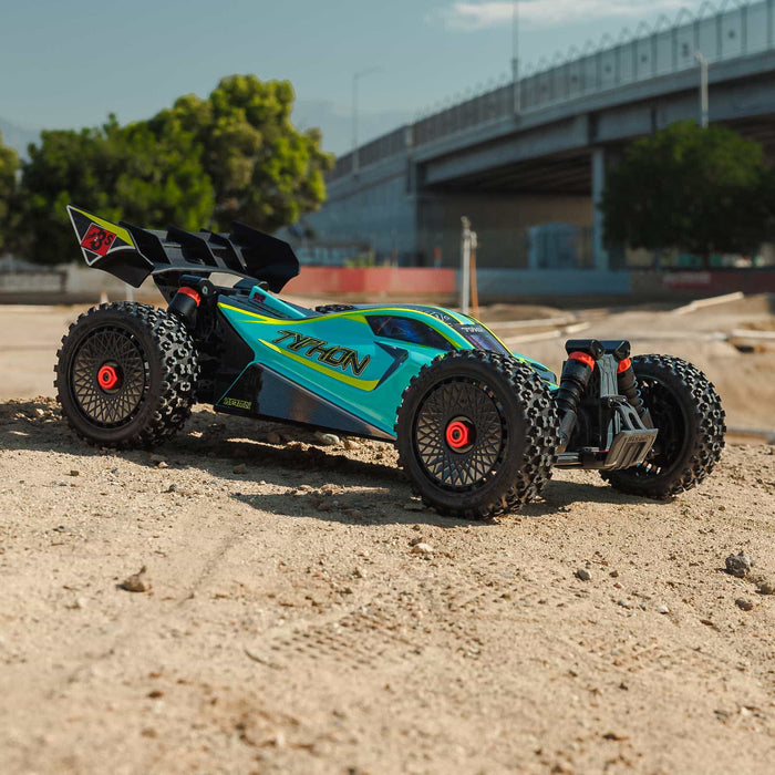 ARRMA ARA4306V4T1 1/8 TYPHON 223S BLX Brushless 4X4 Buggy RTR with DSC, Green