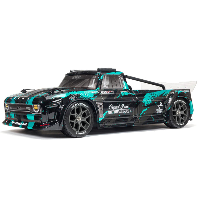 SCRATCH & DENT ARRMA ARA4315V3T2 1/8 INFRACTION 4X4 3S BLX 4WD All-Road Street Bash Resto-Mod Truck RTR, Teal USED