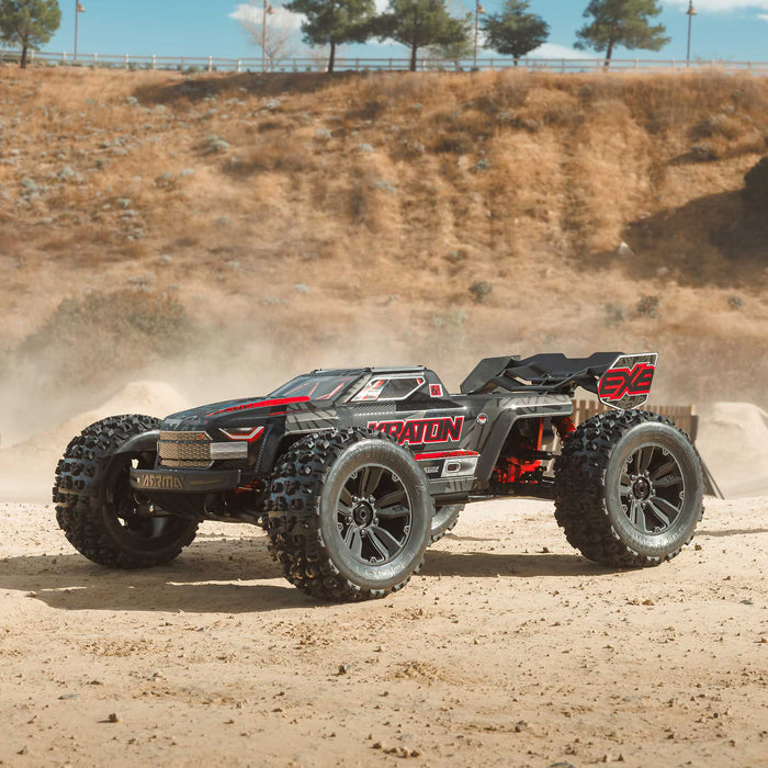 ARRMA ARA8708V6T1 1/8 KRATON 4X4 6S EXB BLX BRUSHLESS V6 SPEED TRUCK RTR, BLACK