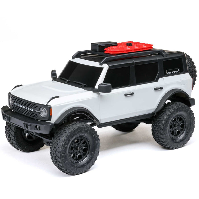 USED GOOD CONDITON AXIAL AXI00006V2T4 1/24 SCX24 Ford Bronco 4X4 RTR Brushed Rock Crawler (Battery & Charger Included), White