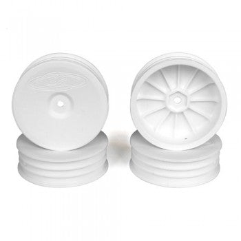 Slim DE RACING DERSB4SAW Speedline Buggy Wheels, Front, White, for Associated B6/B6D and Kyosho RB6 (4pcs)