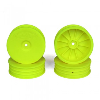 Slim DE RACING DERSB4SAY Speedline Buggy Wheels, Front, Yellow, for Associated B6/B6D and Kyosho RB6 (4pcs)