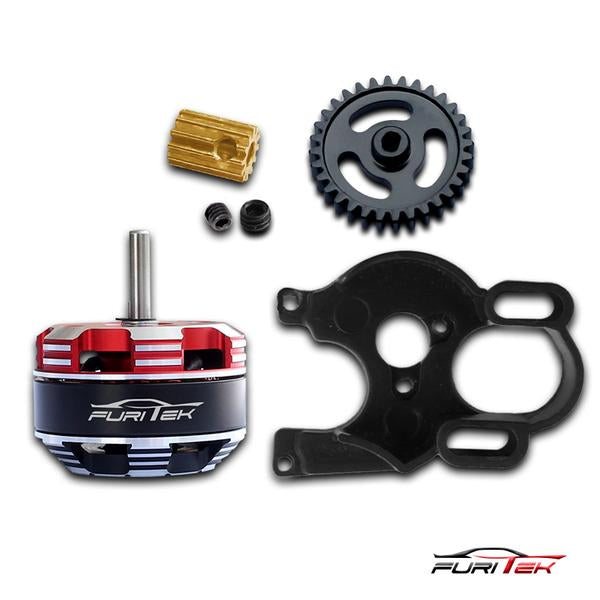 Furitek SCX24 Komodo Brushless Conversion Set (Motor, Motor Mount, Spur, & Pinion Gear)