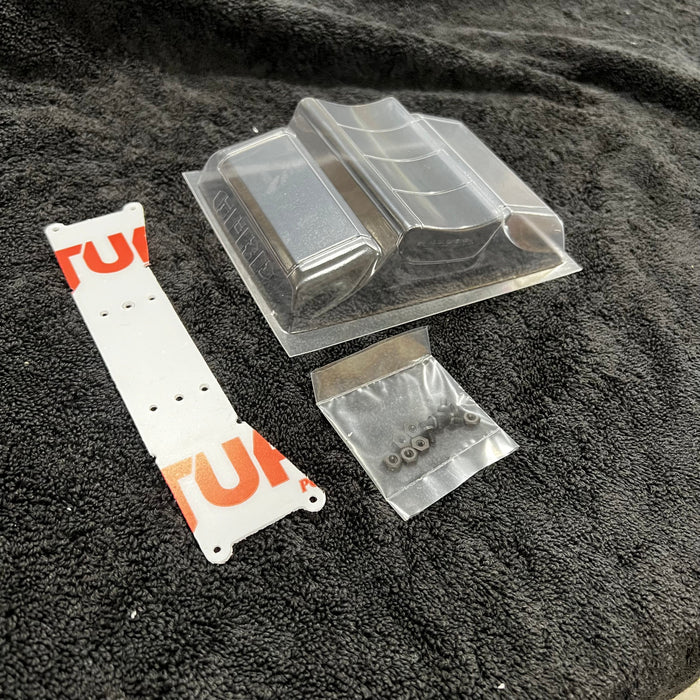 GFRP Quasi Speed QS-2916 4X2 Lexan small high downforce Sprint Front wing CLEAR with mount, screws, and nuts GFR-2021