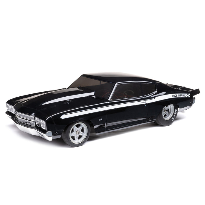 Used LOS01023T2 LOSI 1/16 1970 Chevelle 2WD Mini No Prep Drag Car RTR, Black Scratch & Dent