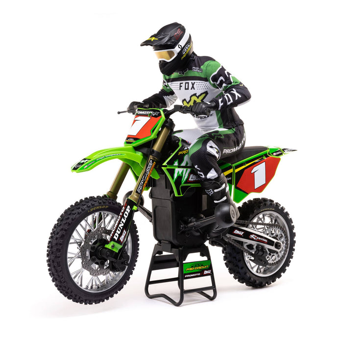 LOSI LOS06002 1/4 Promoto-MX Motorcycle RTR with Battery and Charger Green Pro Circuit PM-MX