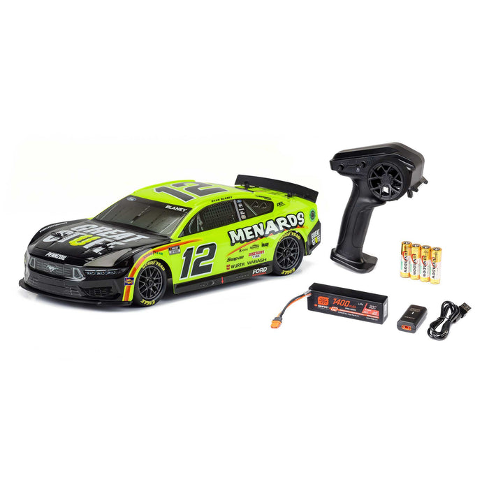 LOSI LOS1122412 1/12 NASCAR AWD RC Racecar, Ryan Blaney No. 12 Menards 2024 Ford Mustang