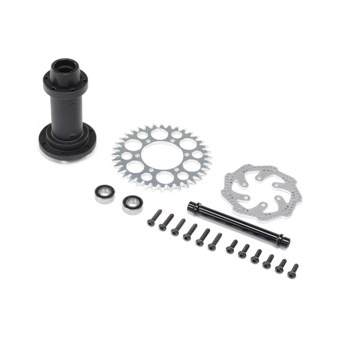 Losi LOS262014 Complete Rear Hub Assembly: PM-MX