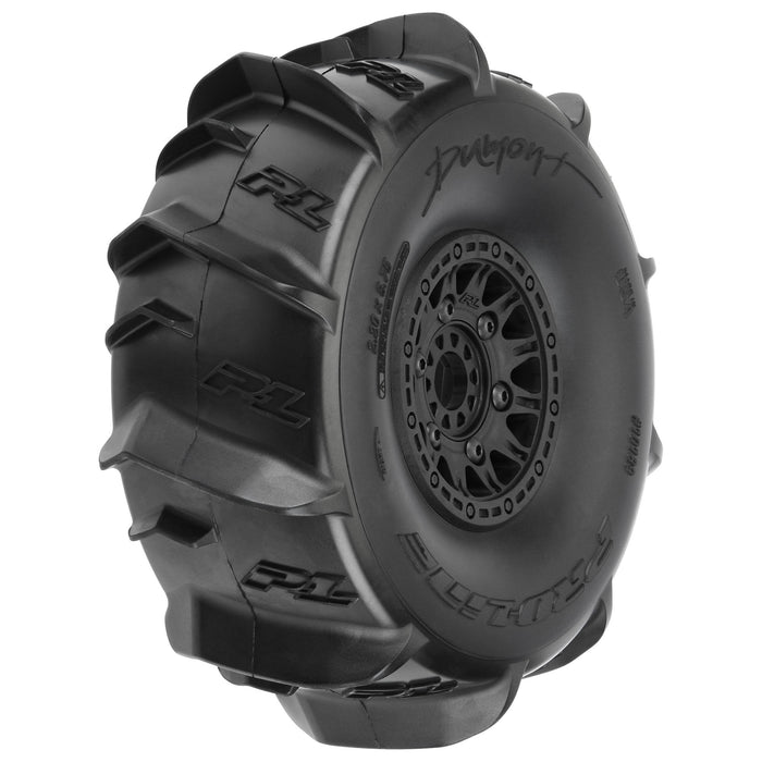 Pro-Line PRO1018911 Dumont Sand/Snow Tires Mounted on Raid Black 6x30 Removable 17mm Hex Wheels (2) for Mojave 6S and UDR Front or Rear