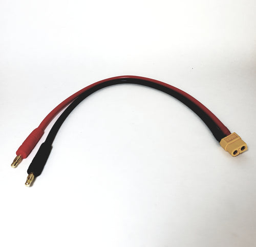 Female XT60  to 4 mm banana charge lead