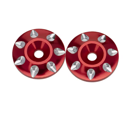 WORC WRC-18WB-R 1/10 Aluminum Wing Buttons (2) Red 13mm