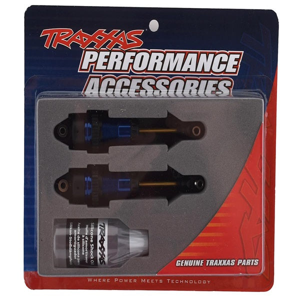 Traxxas TRA7461 Shocks, GTR long blue-anodized, PTFE-coated bodies