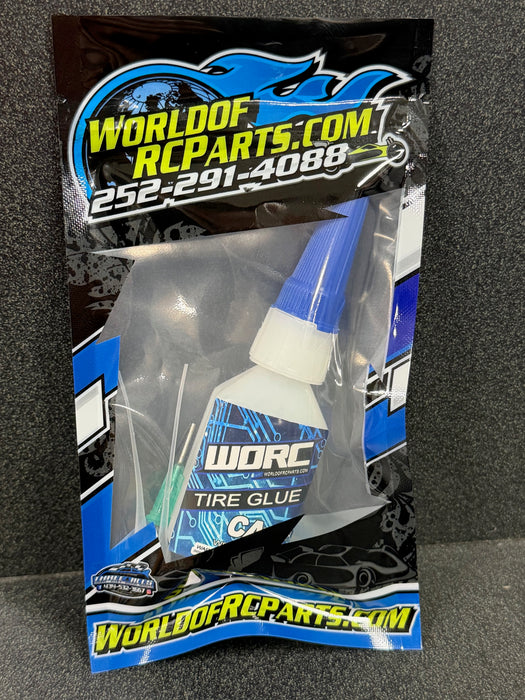 WORC WRC-406 R/C CA Tire Super Glue w/ Metal Glue Tips Thin 0.75oz (21.2g)