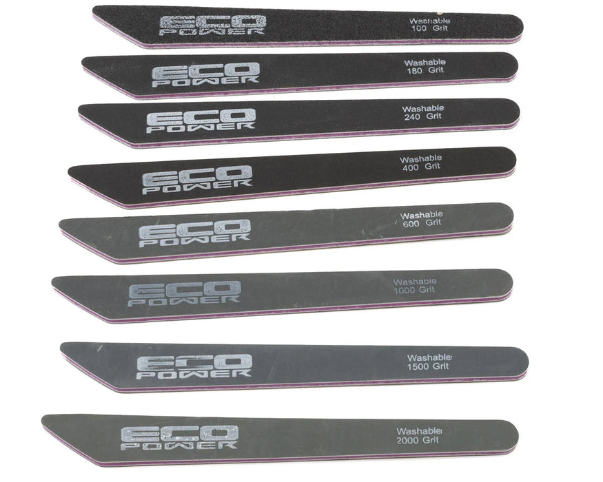 EcoPower 3013 Sanding Sticks Set (8) (100/180/240/400/600/1000/1500/2000 Grit)