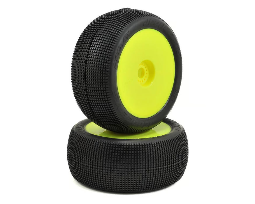 Jconcepts JCO312522 JConcepts Reflex 4.0" Pre-Mounted 1/8th Truggy Tires (2) (YELLOW) (Green)