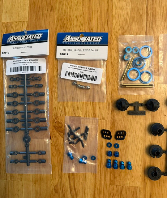 Associated Factory Team 13mm ASC91994 ASC91995 B7 B7.1 Complete Front & Rear Shock Kit w/ Standoffs and Springs