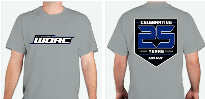 WORC T-Shirt Short Sleeve 3-5XL 25th Anniversary Gray WRC-ShirtSS3XL25TH