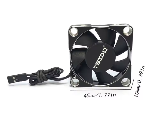 WORC WRC4510S Aluminum High Speed Cooling Fan 45x45mm x 10mm Motor ESC Silver / Black WaterProof
