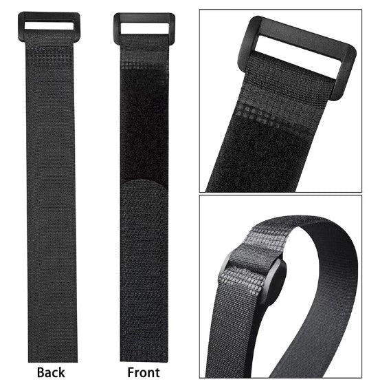 WORC WRCSTRAP 20x400mm VELCRO BATTERY 2Pcs Reusable Hook and Loop Straps Fastening Cable Ties Cable Straps Nylon Securing Wire Cord Ties Organizer Fastener Tape 20x400mm