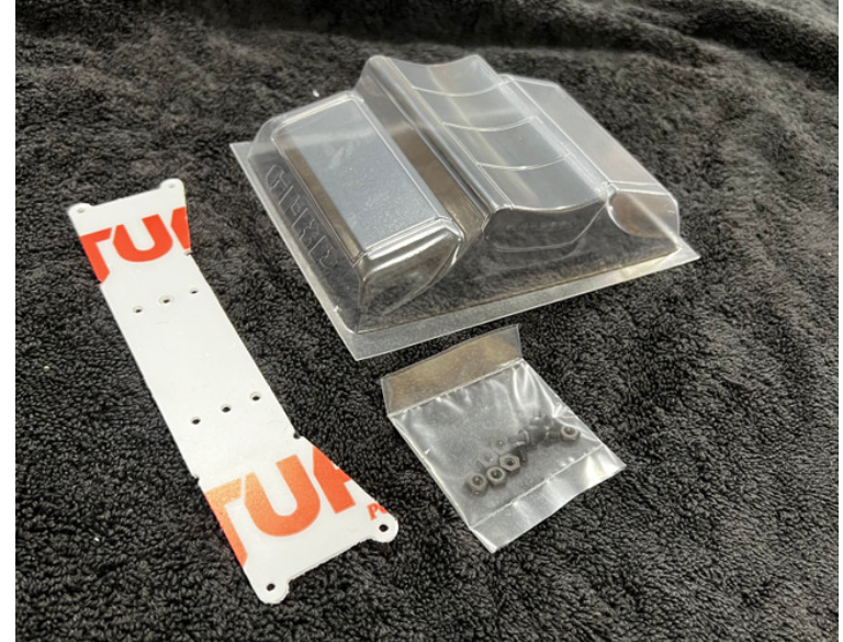 GFRP Quasi Speed QS-2916 4X2 Lexan small high downforce Sprint Front wing CLEAR with mount, screws, and nuts GFR-2021