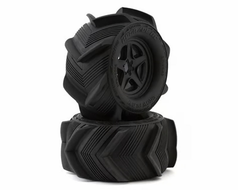 Upgrade Rc UPG-10002 Snow Plow 2.8" Pre-Mounted Sand/Snow Tires w/5-Star Wheels (2) (17mm/14mm/12mm Hex)