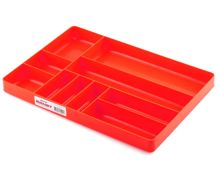 Ernst Manufacturing 10 Compartment Organizer Tray (RED) (11x16")