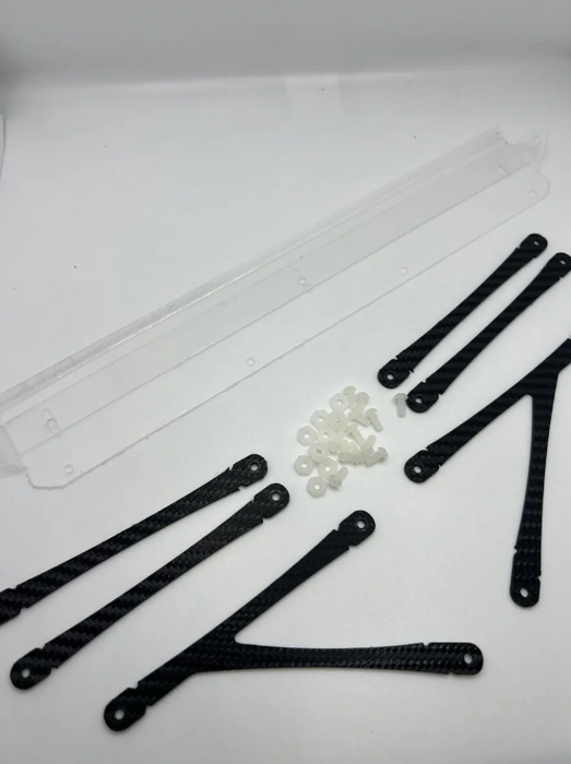 TP3D MR Kustoms Sm00th / MailMan Adjustable Latemodel Spoiler Rubber 2.5" & Body Brace Package Kit LM Wing Smooth Version