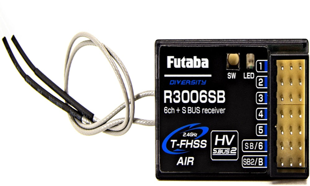 Futaba FUT01102306-3 R3006SB T-FHSS S.Bus 6-Channel 2.4GHz Receiver