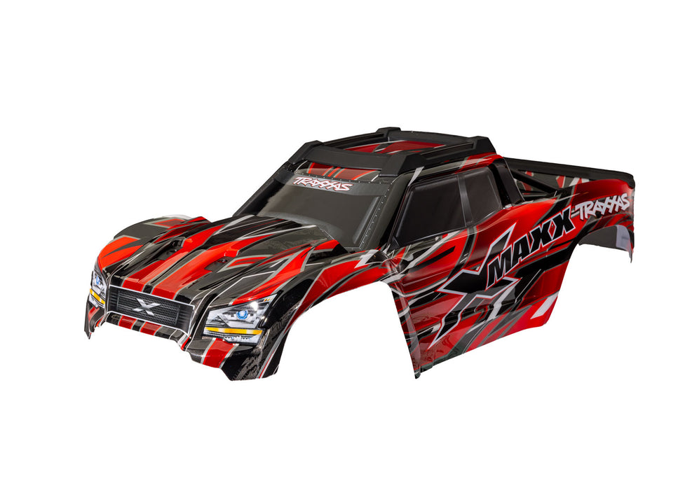 Traxxas TRA7867-RED Body, X-Maxx®, red (painted, decals applied) (assembled with front & rear body mounts, rear body support, and tailgate protector)