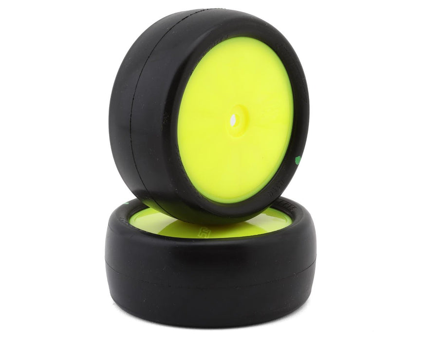 JConcepts JCO4134-2211 Smoothie 3 2.2" Pre-Mounted 4WD Front Tires (Yellow) (2) (Green) w/12mm Hex