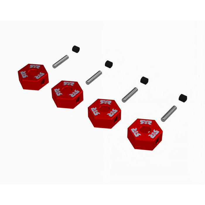 Arrma Grom Aluminum 12mm Wheel Hex Adapters (Red) (4) Quake Gorgon Granite ARA-2982