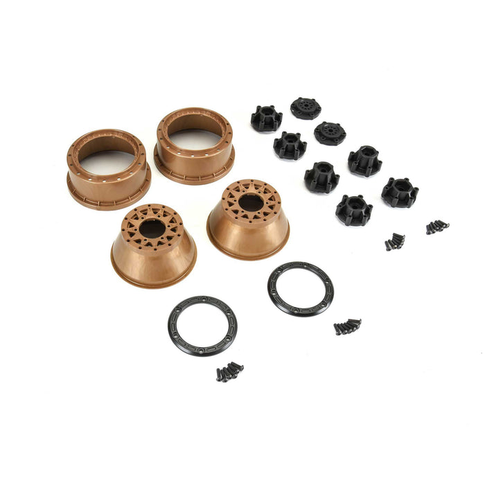 Proline PRO281107 1/10 Raid Bead-Loc Fr/Rr 2.2"/3.0" 12mm & 14mm SC Wheels (2) Bronze Black Special Edition