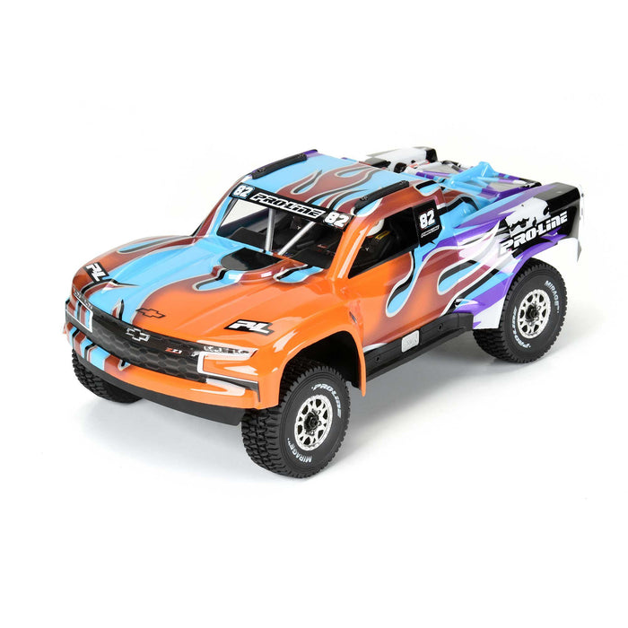 ProLine PRO367522 1/16 Limited Edition 2019 Chevy Silverado Trophy Truck Body for ARRMA MOJAVE GROM, Fire and Ice (Pink/Aqua)