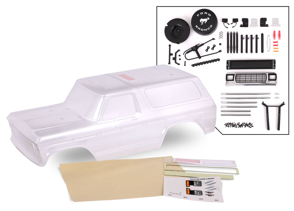 Traxxas TRA8010P 1979 TRX-4 Ford Bronco BODY CLEAR COMPLETE
