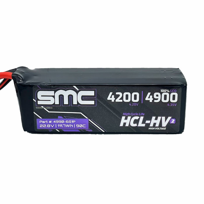 SMC 4585-6S1P HCL-HV2 Flight 22.8V 6S 4900mAh 90C LiHV High Voltage Lipo Battery EC5 Connector