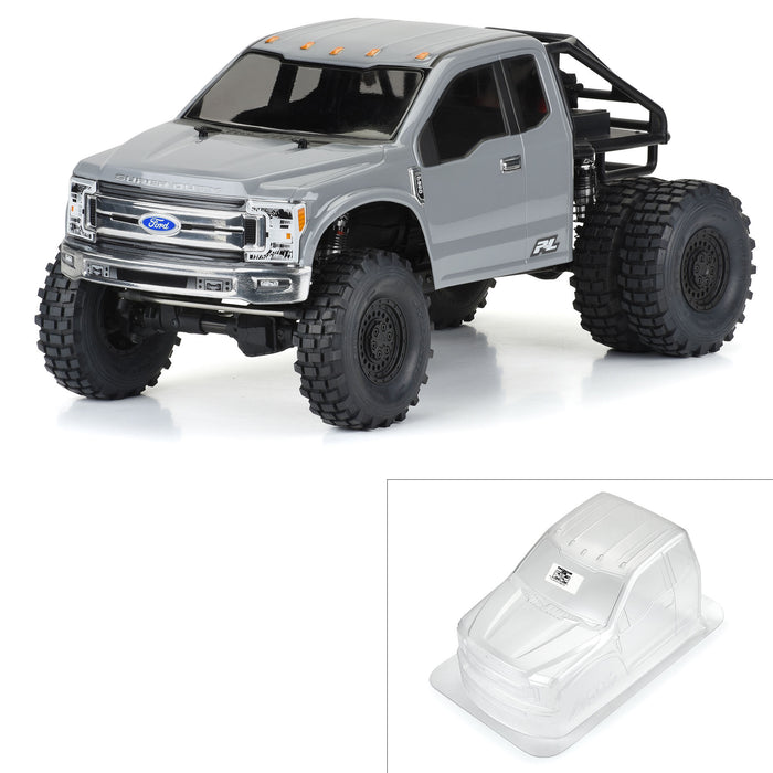 Pro-Line PRO361900 1/10 2017 Ford F-250 Super Duty Cab-Only Clear Body 12.3" WB Crawler