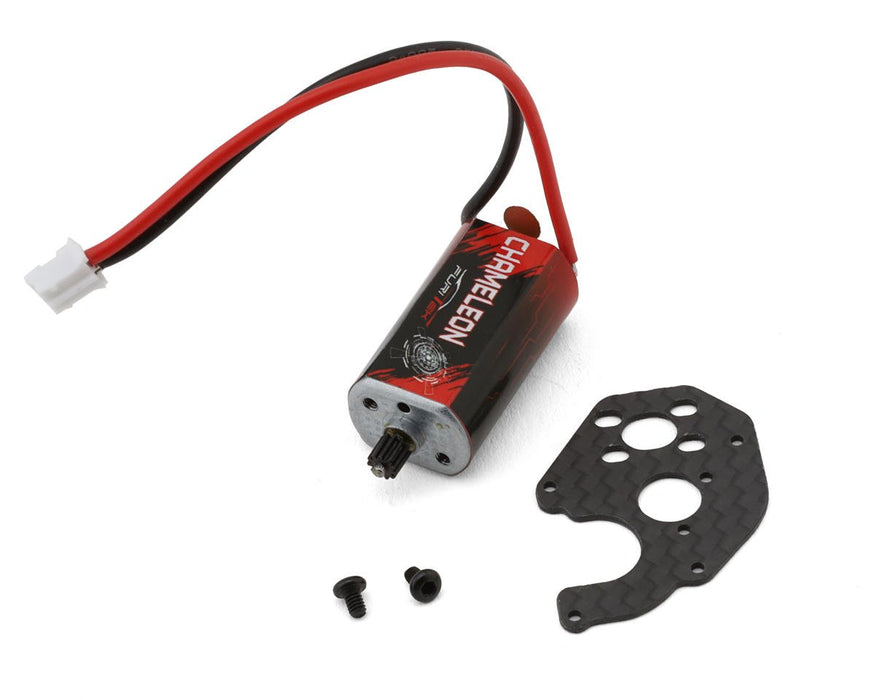 Furitek FTK-FUR-2076 SCX24 Chameleon Brushed Motor w/Motor Mount & Pinion (80T)