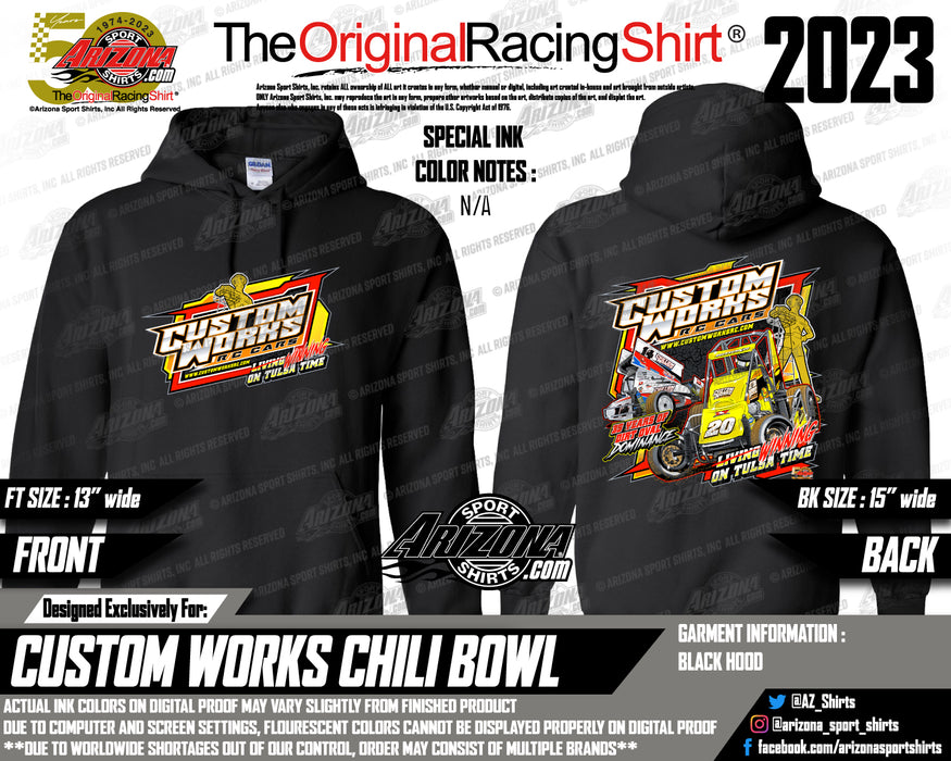 Custom Works CW1582 TULSA TIME Hoodie Black L Large