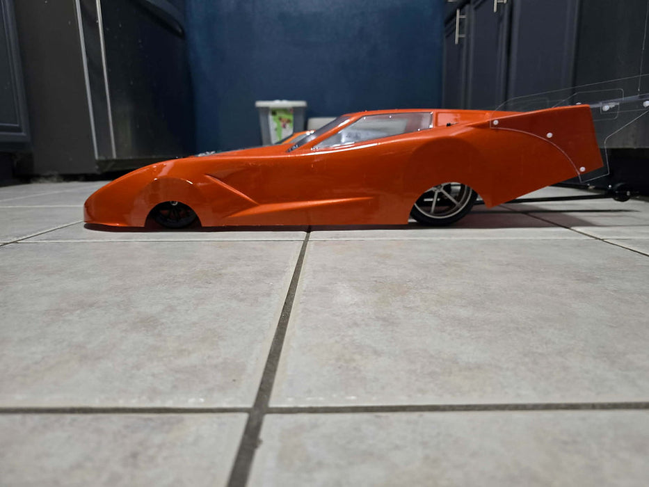 SHARK RC BODIES BW2 Black Widow 2 CLEAR Drag Body .040 Street Eliminator Outlaw SCT