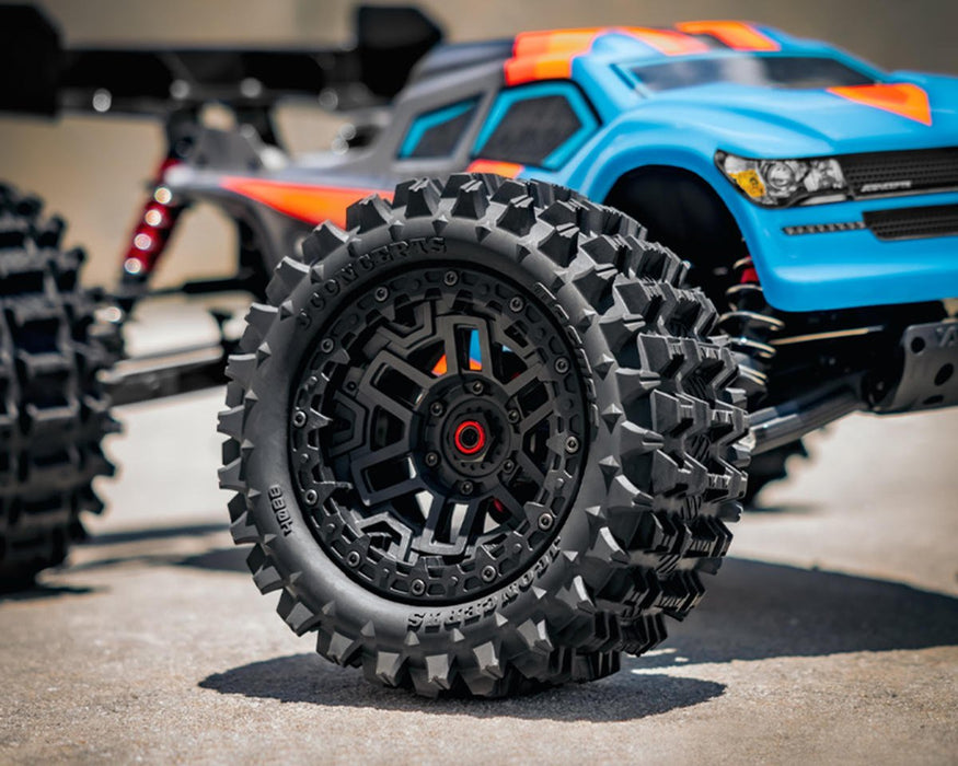 JConcepts JCO4088-39912 Magma Pre-Mounted Monster Truck Tires (Black) (2) w/17mm Hex