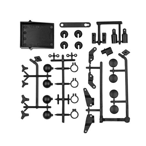 Team Associated ASC6653 RC10 Classic Steering Blocks, Rear Hubs And Accessory Parts, Black
