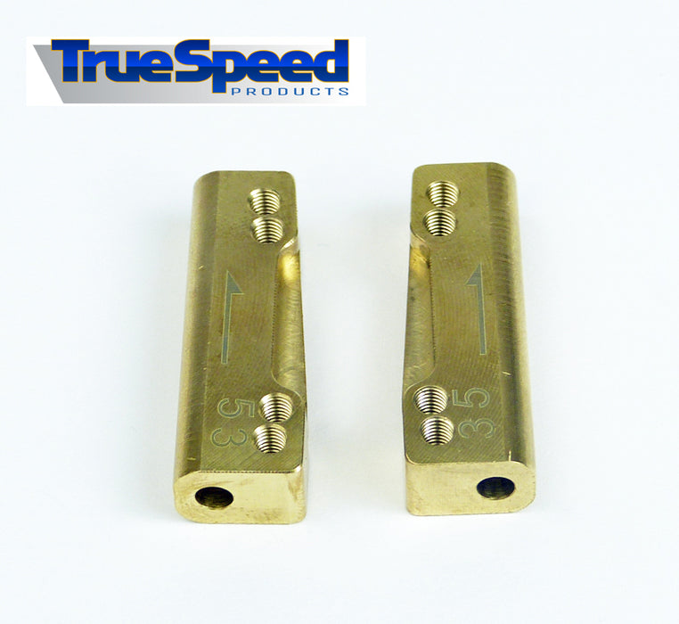 Custom Works CW2453 BRASS REAR TOE BLOCK 3 – 5 DEG M3 (pr)